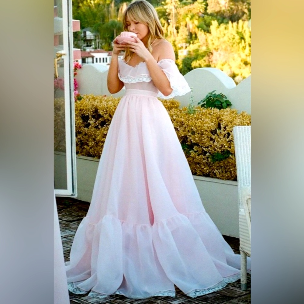 SELKIE Candy Heart Romance Novel Formal Long Gown Dress, Sz SM